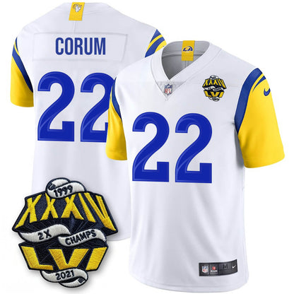 LAR 2-Time Champions Patch Vapor Limited Jersey - All Stitched