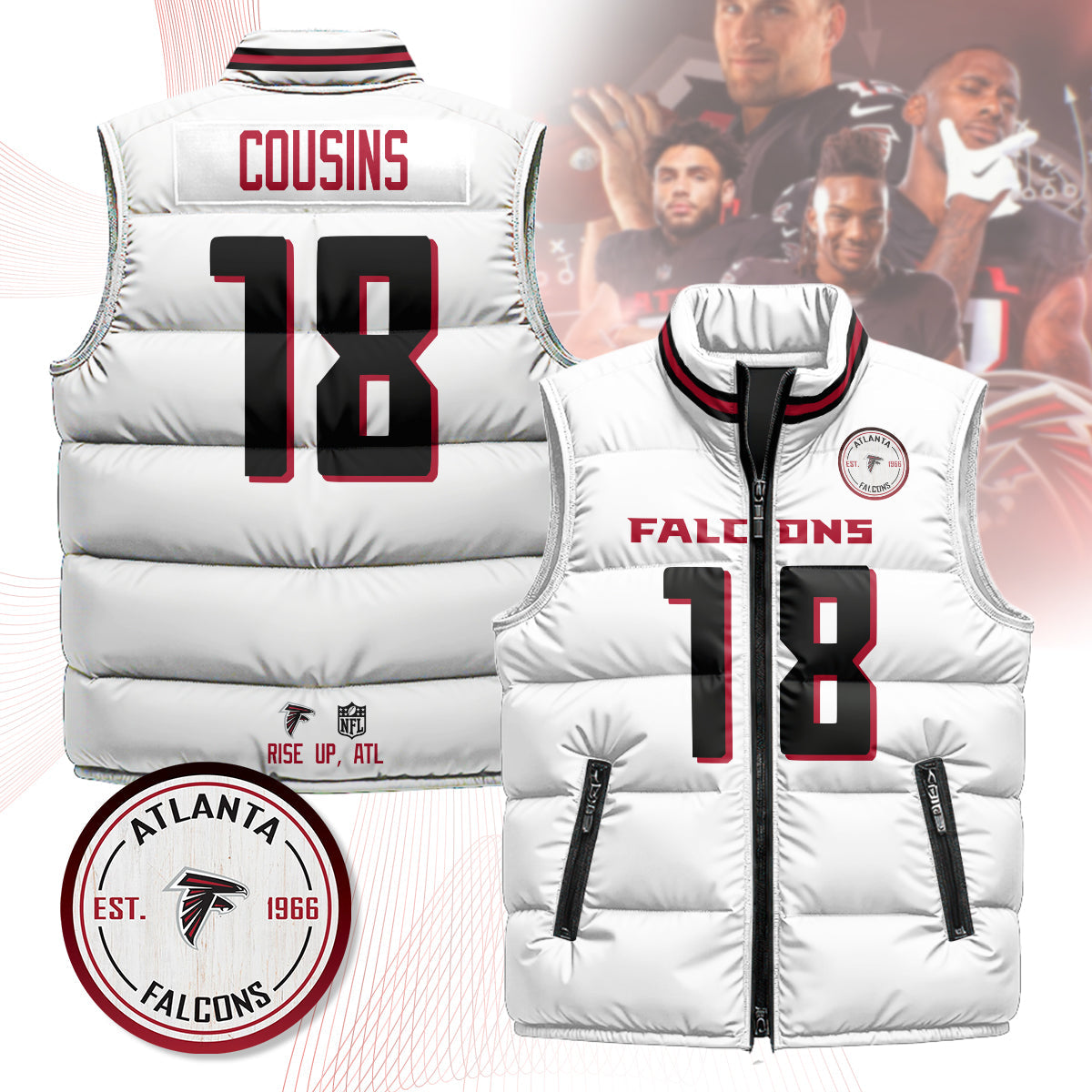 Atlanta Falcons Unisex Puffer Vest