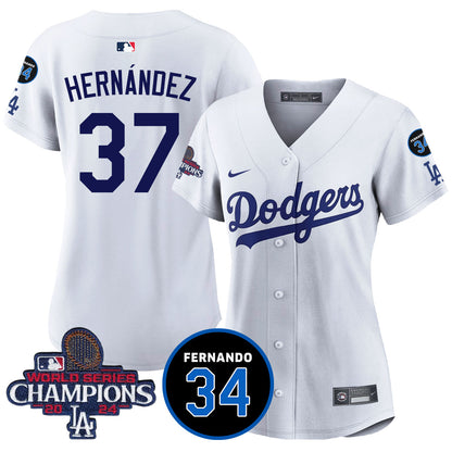 Women Dodgers - World Series Champions 2024 Jersey - All Stitched