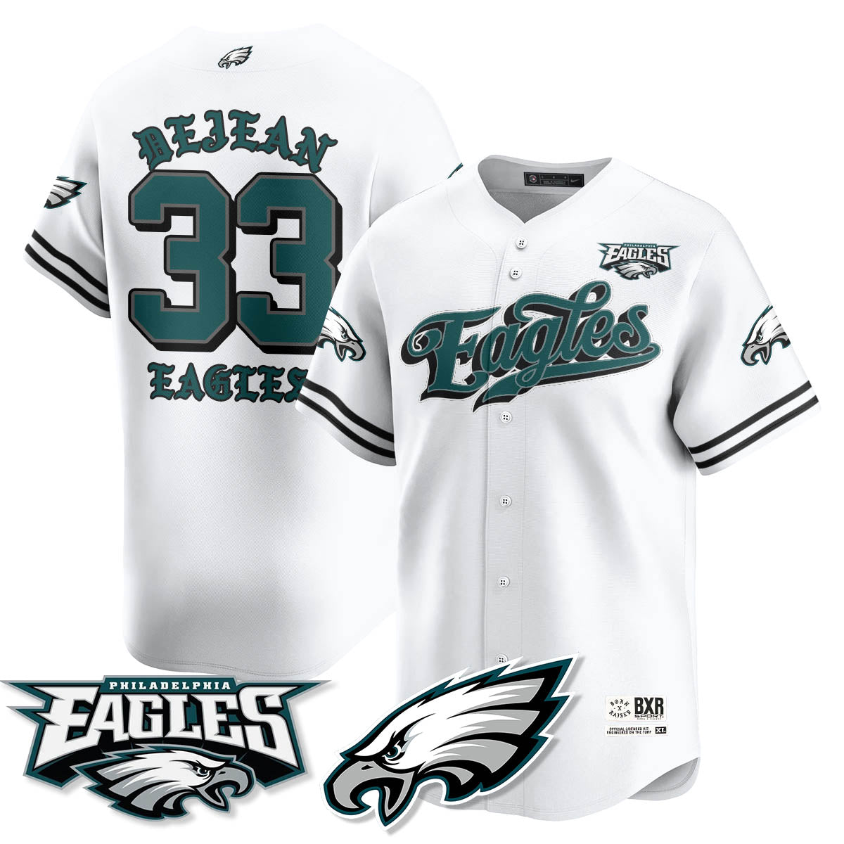 PHI Born x Raised Baseball Jersey - All Stitched