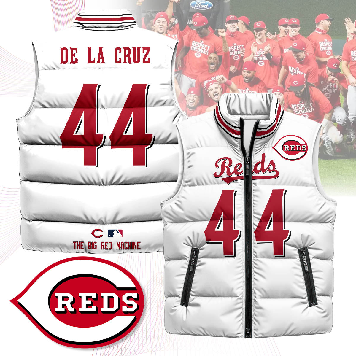 Cincinnati Reds Unisex Puffer Vest