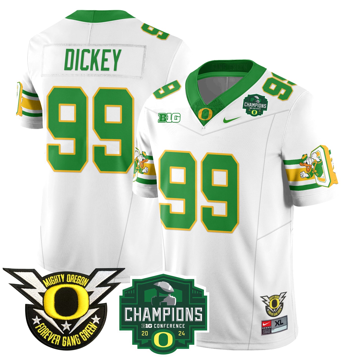 Oregon Ducks 2024 Big Ten Champions Jersey - All Stitched