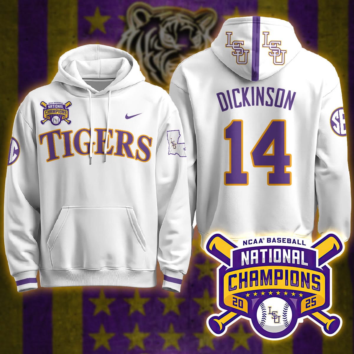 LSU Tigers 2025 World Series Champions Limited Hoodie - All Stitched