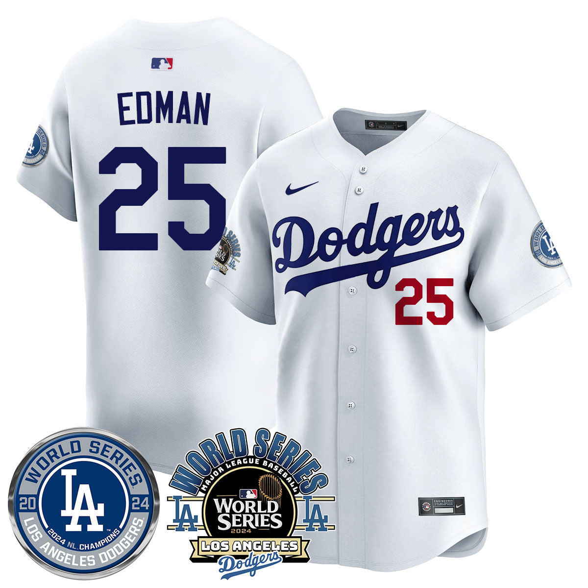 Los Angeles Dodgers World Series 2024 Jersey - All Stitched