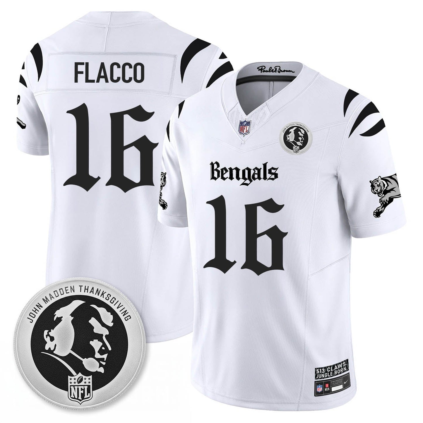 CIN Gothic Vapor Limited Jersey - John Madden Patch - All Stitched