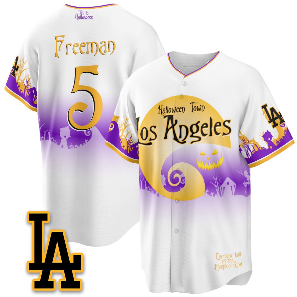 Los Angeles Dodgers "Halloween Town" Limited Jersey - Stitched