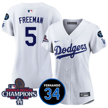 Women Dodgers - World Series Champions 2024 Jersey - All Stitched