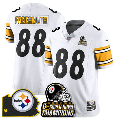 PIT 6-Time Champions Patch Vapor Limited Jersey - All Stitched