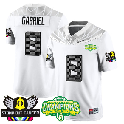 Oregon Alternate 2024 Big Ten Champions Jersey V3 - All Stitched