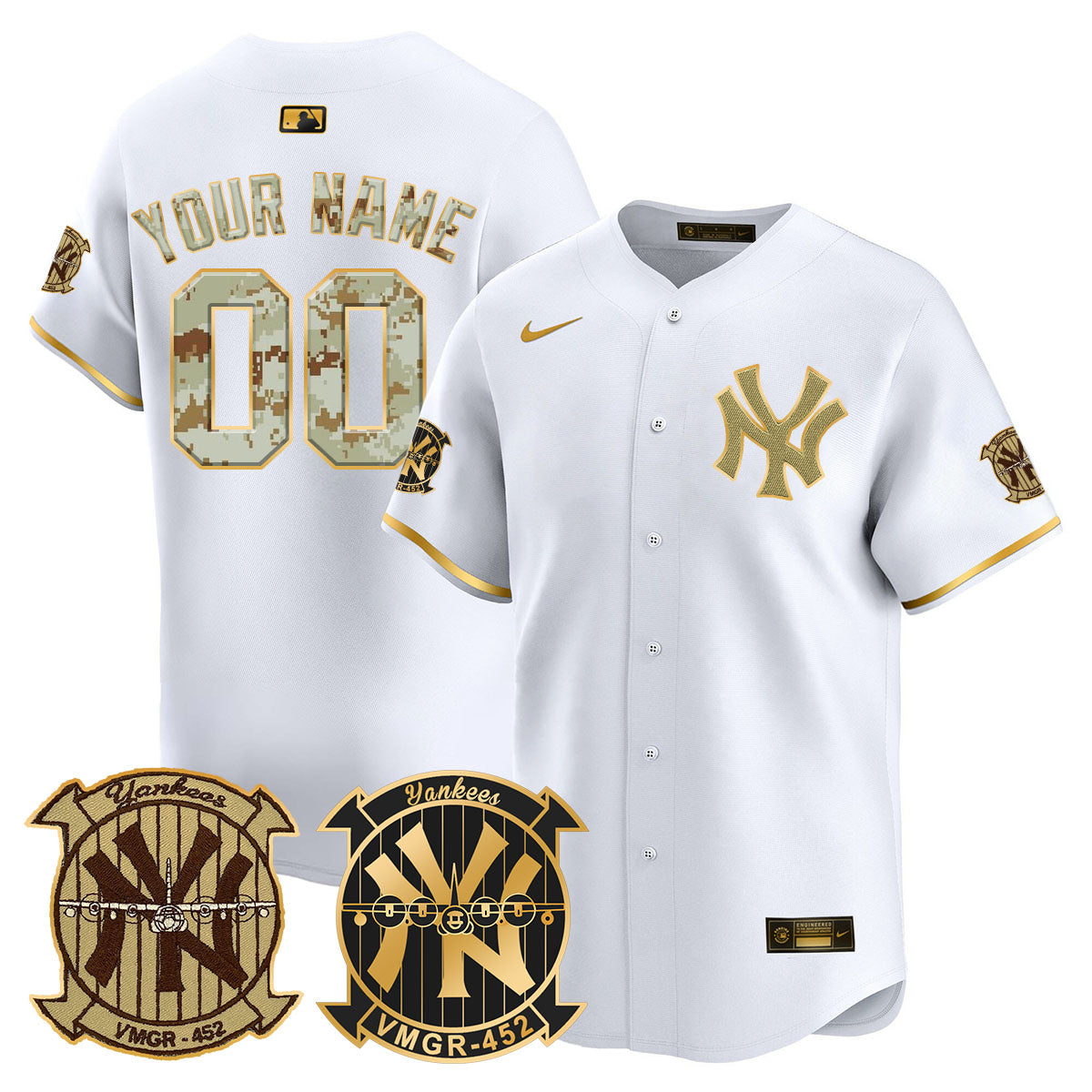 Yankees x USMC 2024 Vapor Premier Limited Custom Jersey VTTLJS - All Stitched