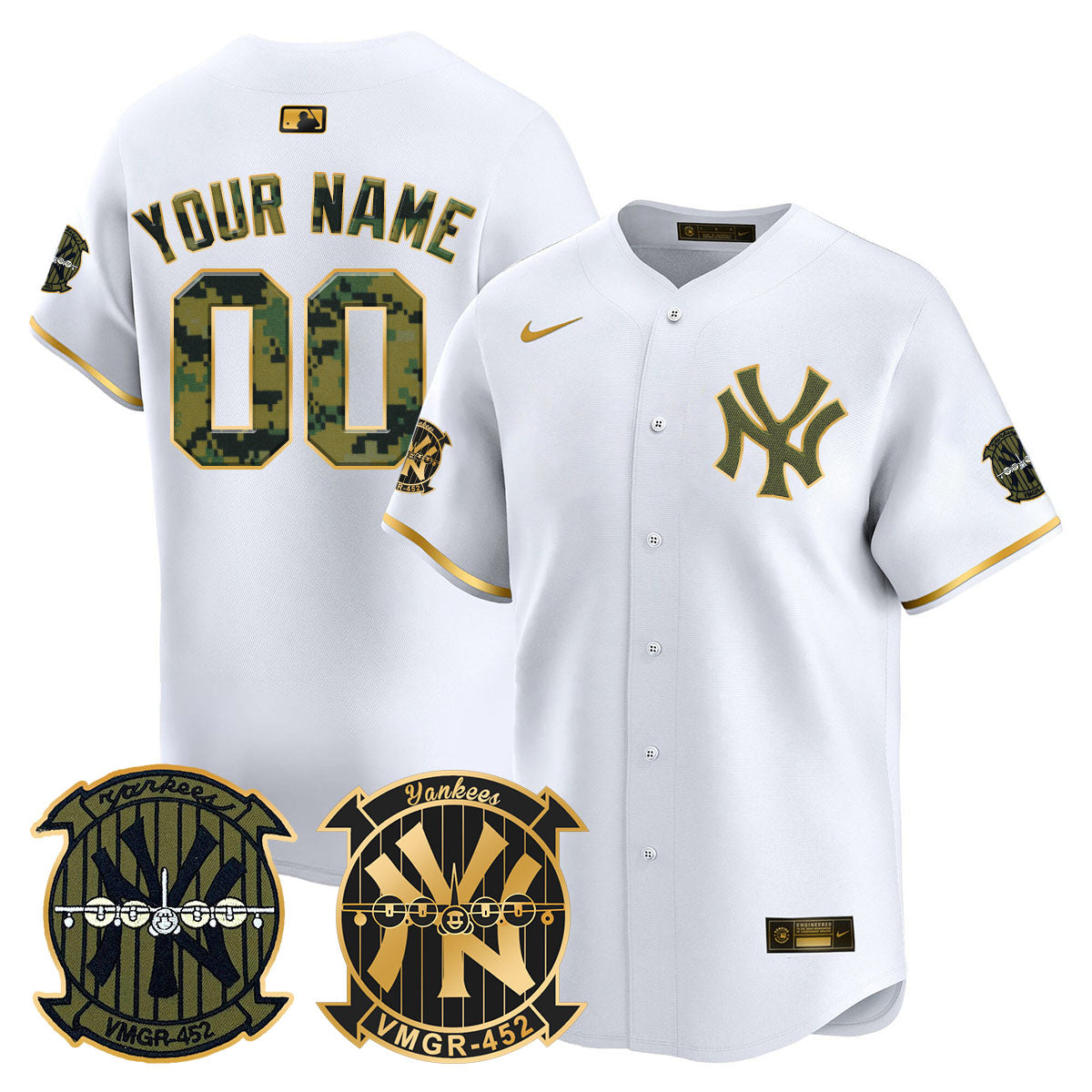 Yankees x USMC 2024 Vapor Premier Limited Custom Jersey VTTLJS - All Stitched