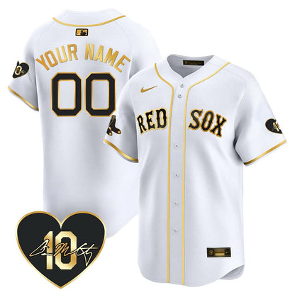 Red Sox Custom Jersey - Memorial Patch - All Stitched