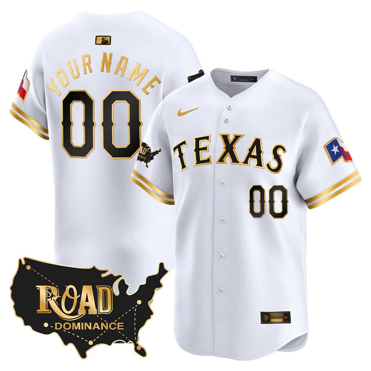 Rangers 2024 Road Dominance Limited Custom Jersey TLA - All Stitched