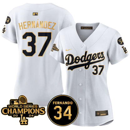 Women Dodgers - World Series Champions 2024 Jersey - All Stitched