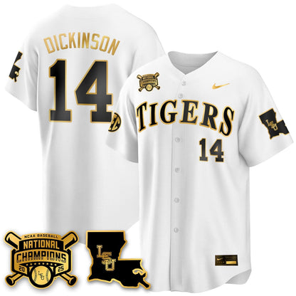 LSU Tigers 2025 College World Series Champions Limited Jersey - All Stitched