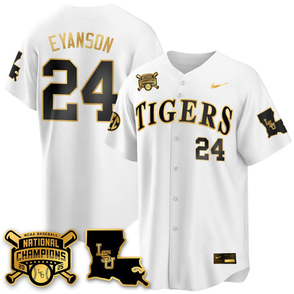 LSU Tigers 2025 College World Series Champions Limited Jersey - All Stitched