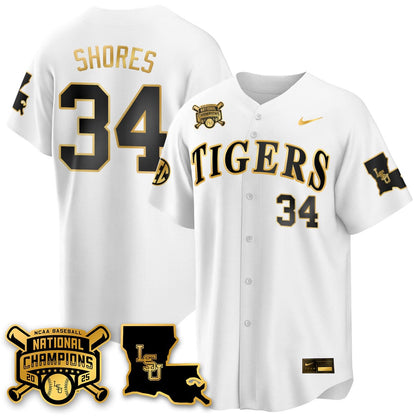 LSU Tigers 2025 College World Series Champions Limited Jersey - All Stitched