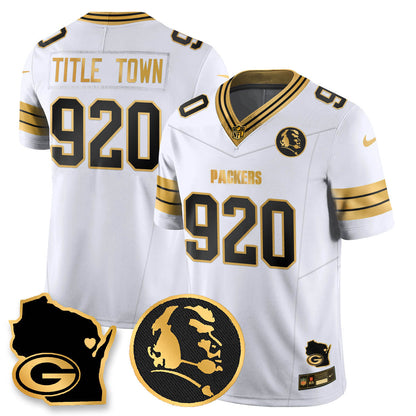 GB 4-Time Champions Vapor Limited Jersey - John Madden Patch - All Stitched