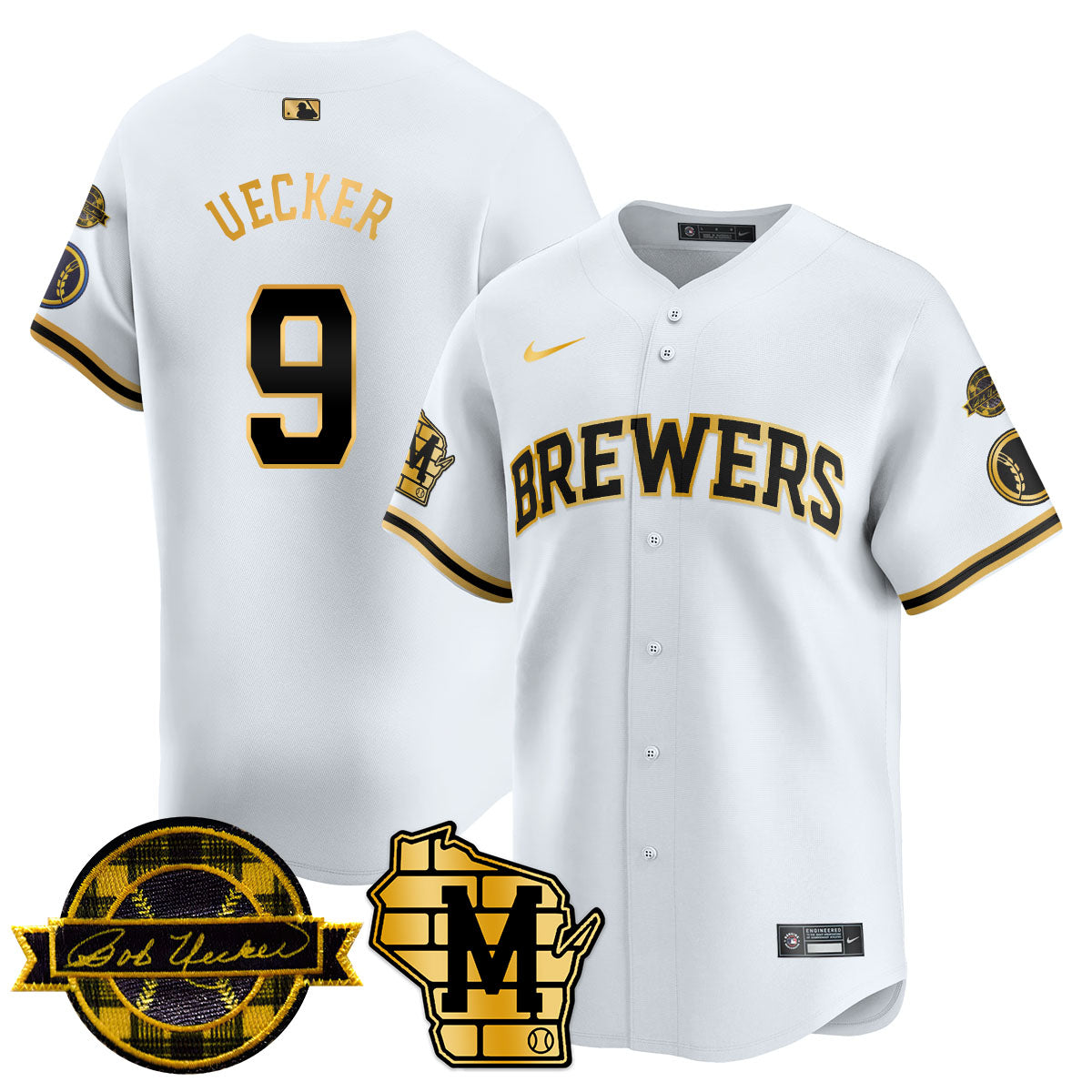 Milwaukee Brewers 2025 Limited Jersey - Bob Uecker Patch - All Stitched