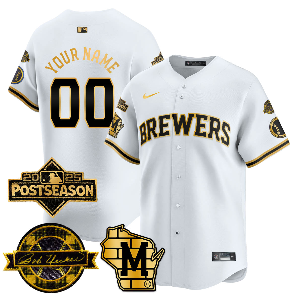 Milwaukee Brewers 2025 Postseason Custom Jersey - All Stitched