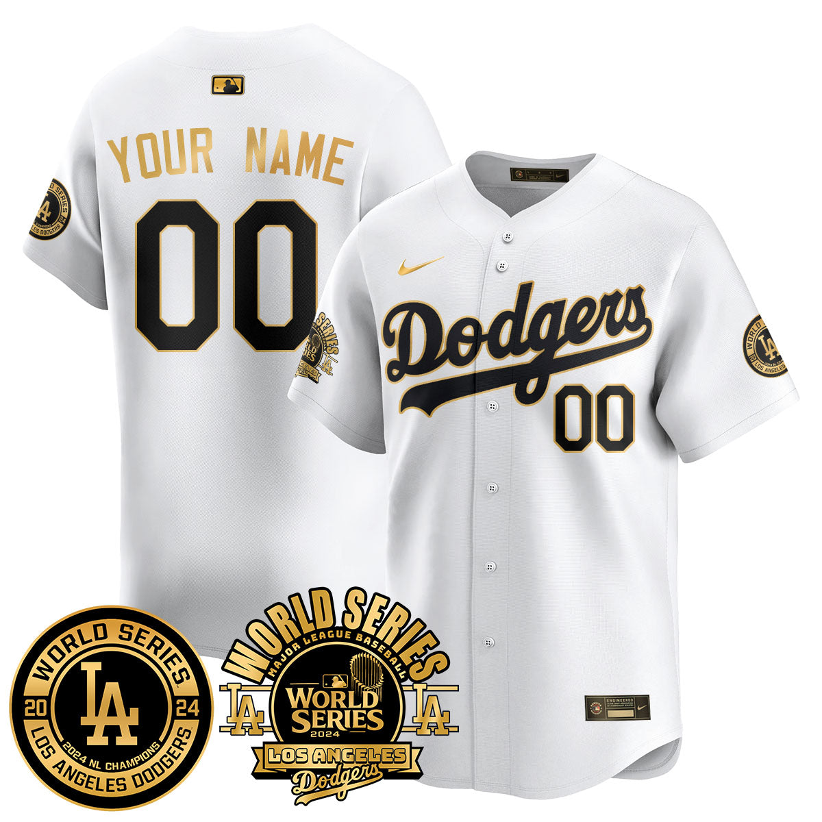 Los Angeles Dodgers World Series 2024 Custom Jersey - All Stitched