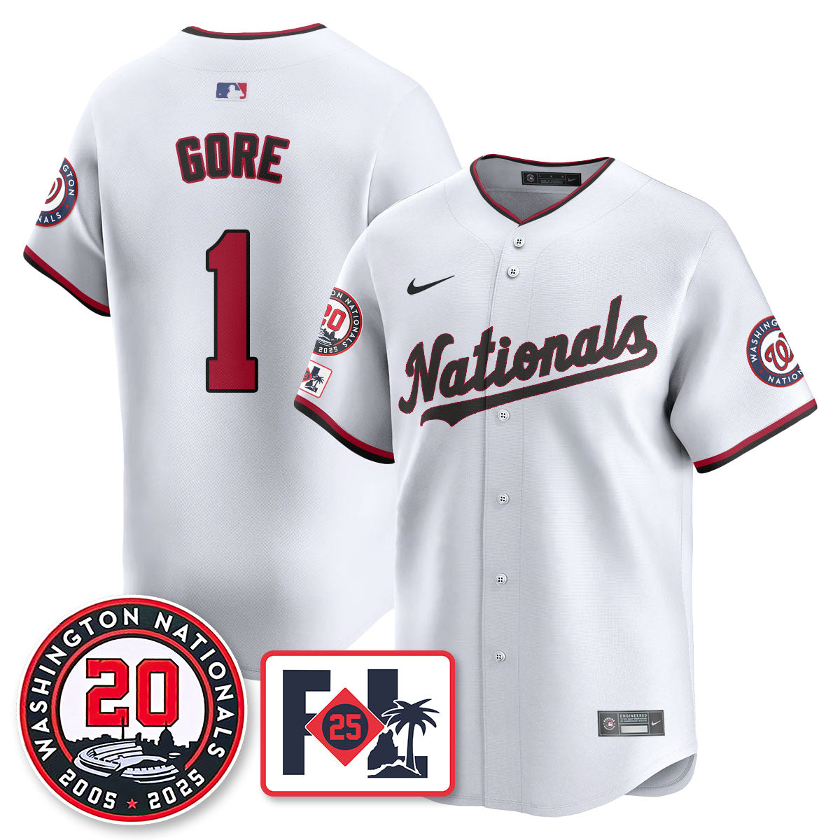 Washington Nationals Celebrate 20 Years Limited Jersey - All Stitched