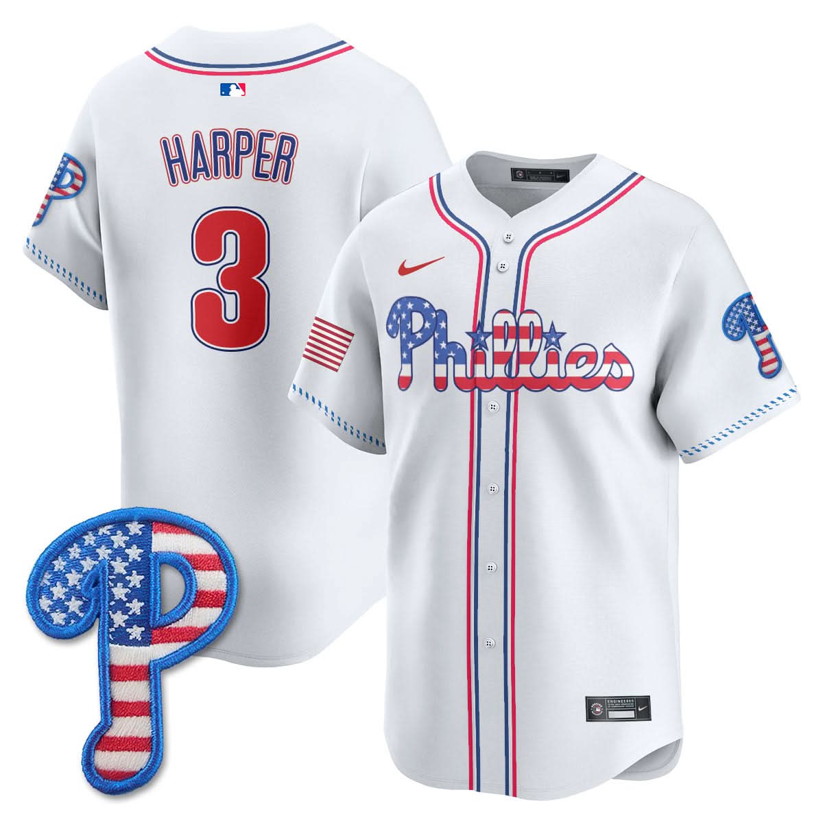 Philadelphia Phillies 2025 Fourth of July Jersey - All Stitched