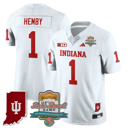 Indiana Hoosiers Vapor Limited Football Jersey - Rose Bowl 112th - All Stitched