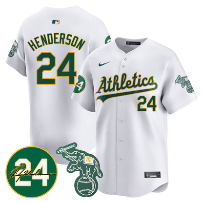 Oakland Athletics 2024 Ricky Henderson Memorial Jersey - All Stitched