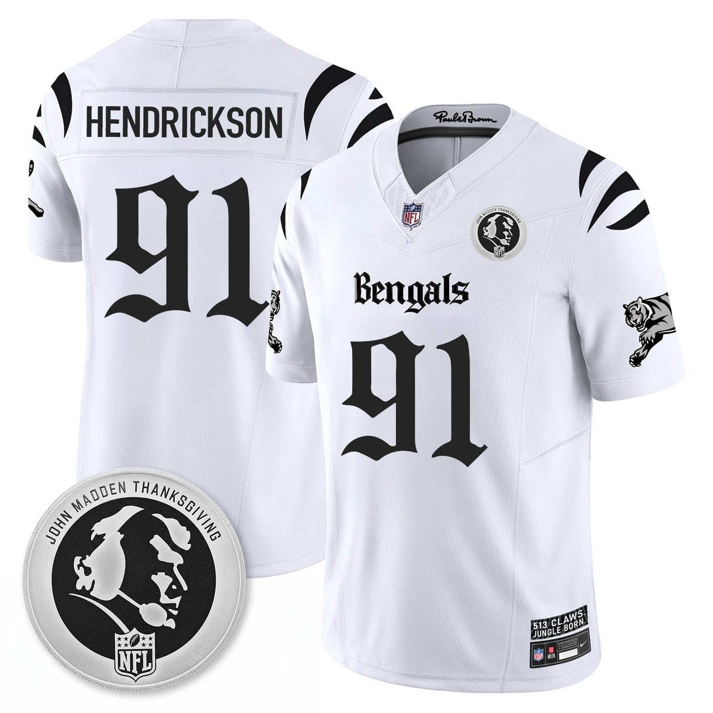 CIN Gothic Vapor Limited Jersey - John Madden Patch - All Stitched