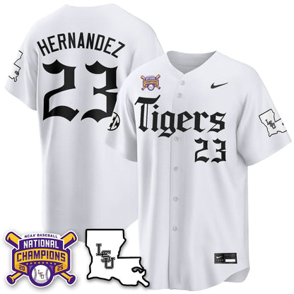 LSU Tigers 2025 World Series Champions 'Gothic Geaux Edition' Jersey - All Stitched