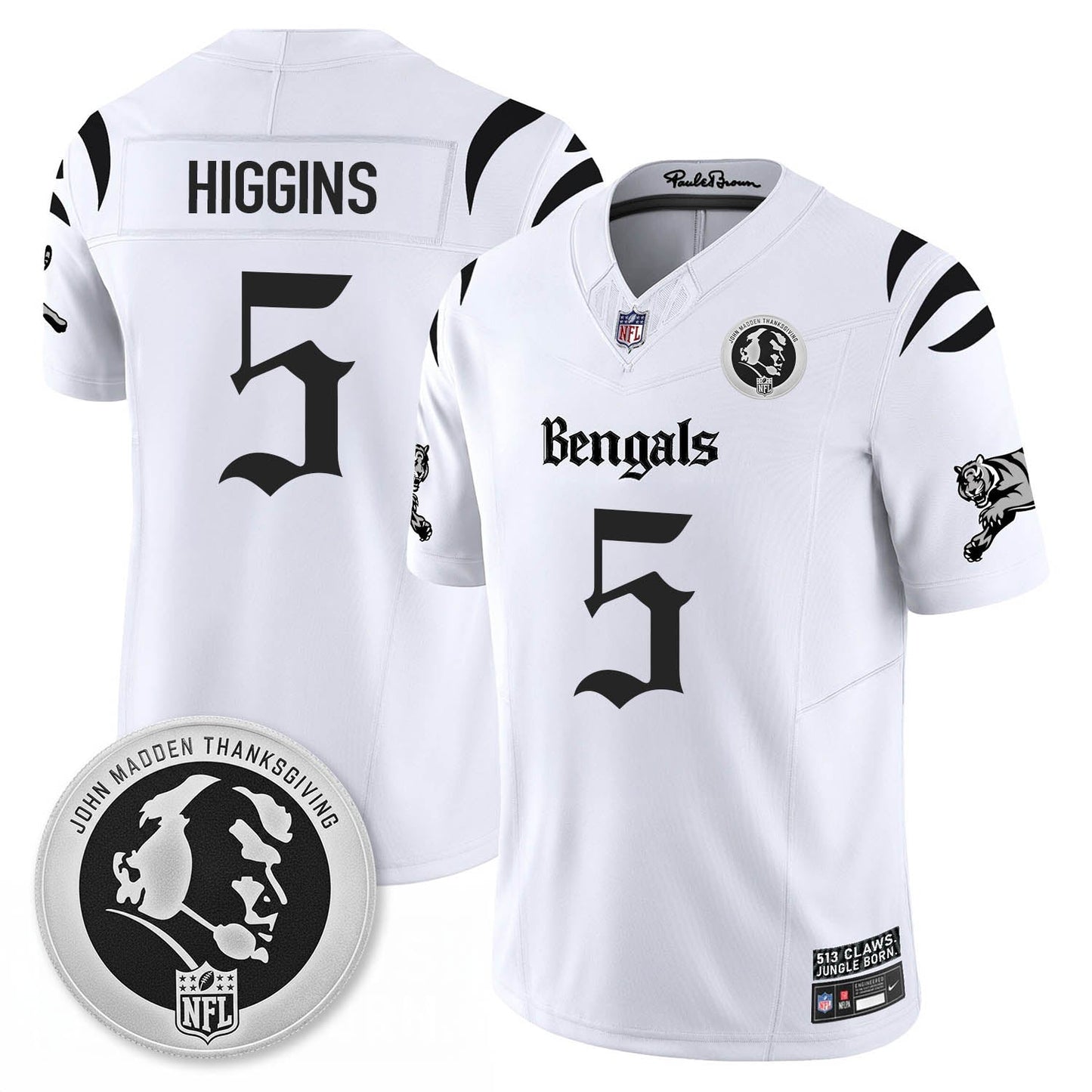 CIN Gothic Vapor Limited Jersey - John Madden Patch - All Stitched