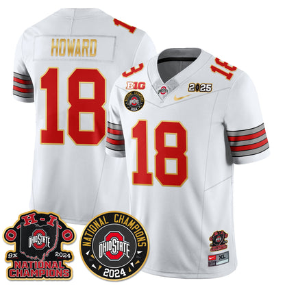 Ohio State Buckeyes 'Heritage Stripe' 2025 CFP Patch - National Champions Jersey N5 - All Stitched