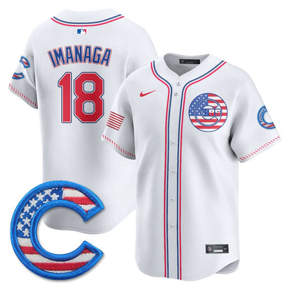 Chicago Cubs 2025 Fourth of July Jersey - All Stitched