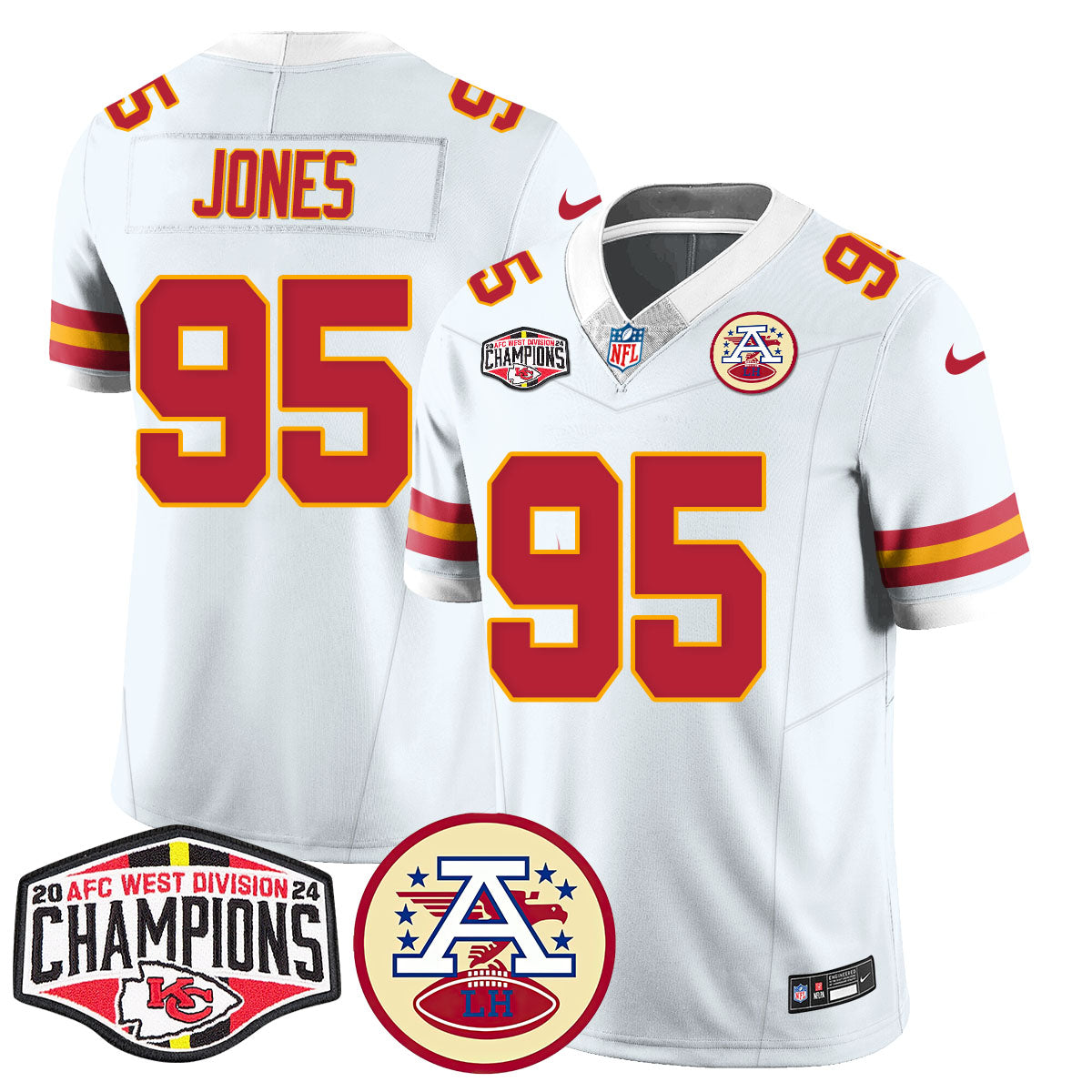 Chiefs 2024 AFC West Champions Jersey - All Stitched