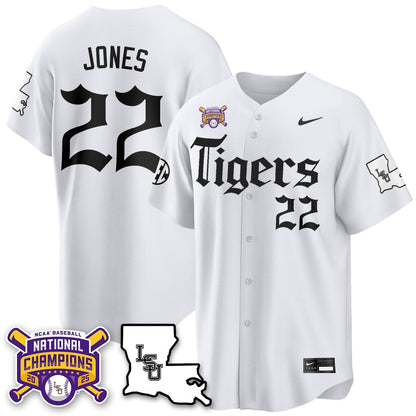 LSU Tigers 2025 World Series Champions 'Gothic Geaux Edition' Jersey - All Stitched