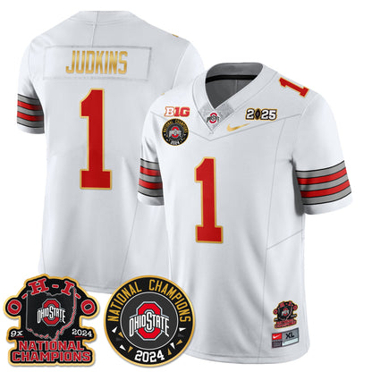 Ohio State Buckeyes 'Heritage Stripe' 2025 CFP Patch - National Champions Jersey N5 - All Stitched