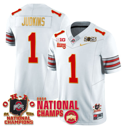 Ohio State Buckeyes 'Heritage Stripe' 2025 CFP Patch - National Champions Jersey N6 - All Stitched