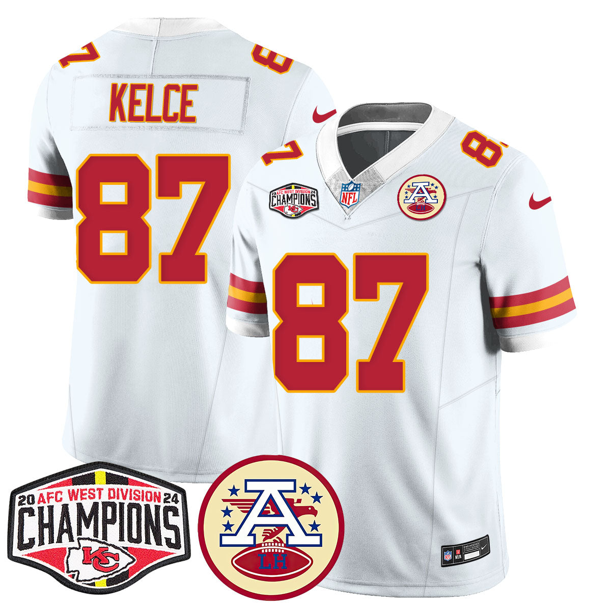 Chiefs 2024 AFC West Champions Jersey - All Stitched