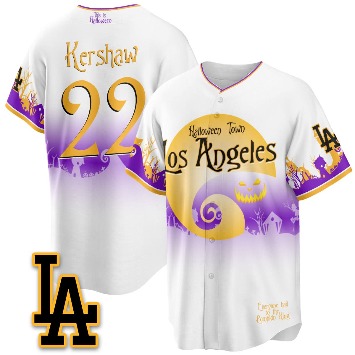 Los Angeles Dodgers "Halloween Town" Limited Jersey - Stitched