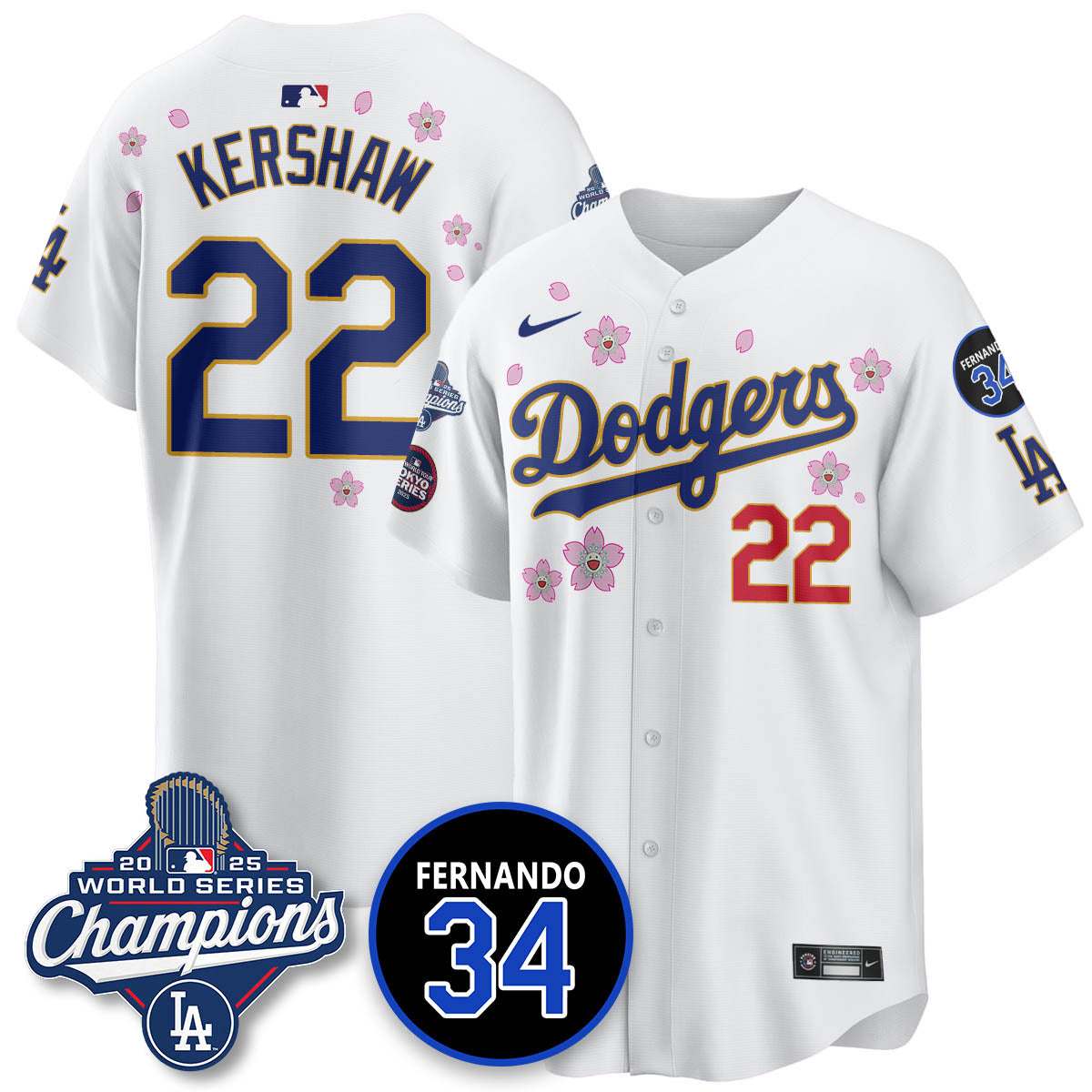 LAD Tokyo 2025 World Series Champions Jersey - All Stitched