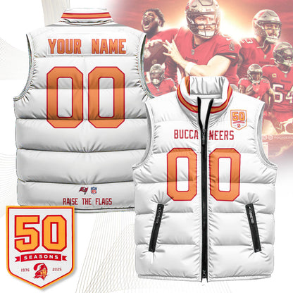 Personalized Tampa Bay Buccaneers Unisex Puffer Vest