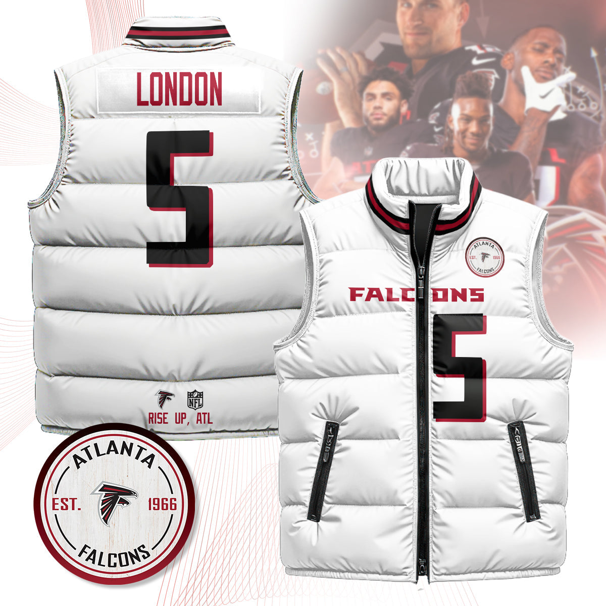 Atlanta Falcons Unisex Puffer Vest