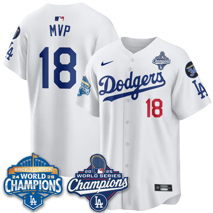 LAD 2025 World Series Champions Jersey - All Stitched