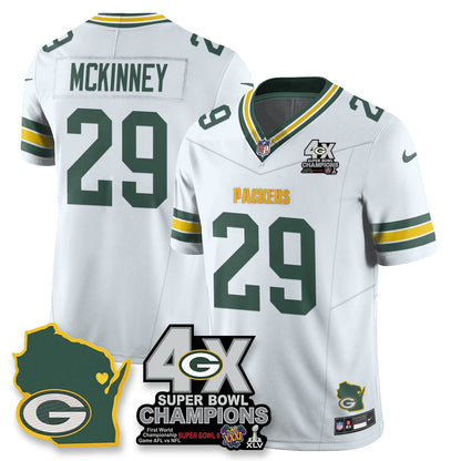 GB 4-Time Champions Patch Vapor Limited Jersey - All Stitched