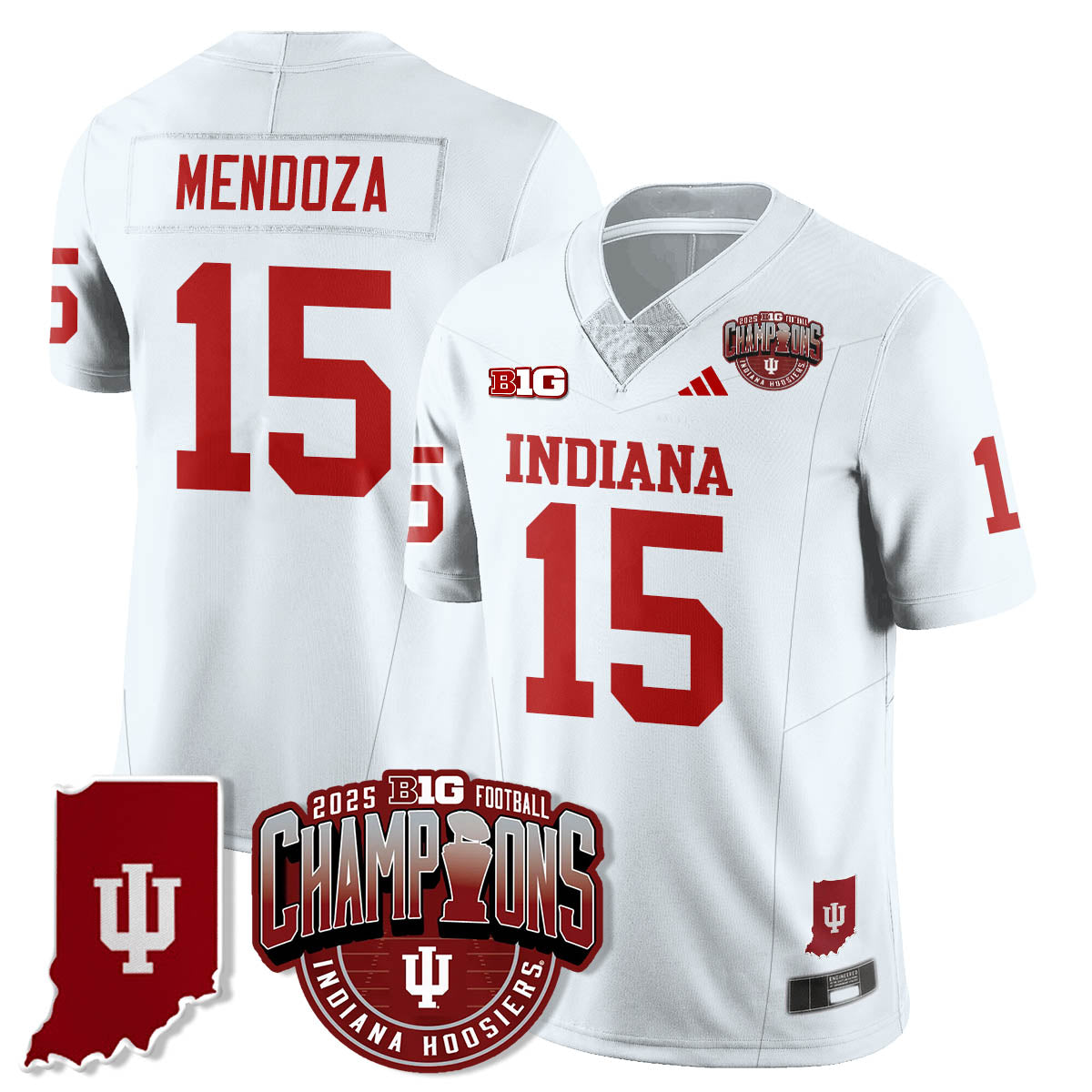 Indiana Hoosiers Vapor Limited Football Jersey - Big 10 Champions - All Stitched