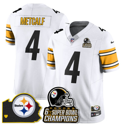 PIT 6-Time Champions Patch Vapor Limited Jersey - All Stitched