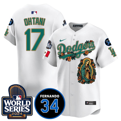 Dodgers Guadalupe - Fernando Valenzuela Memorial Jersey - All Stitched