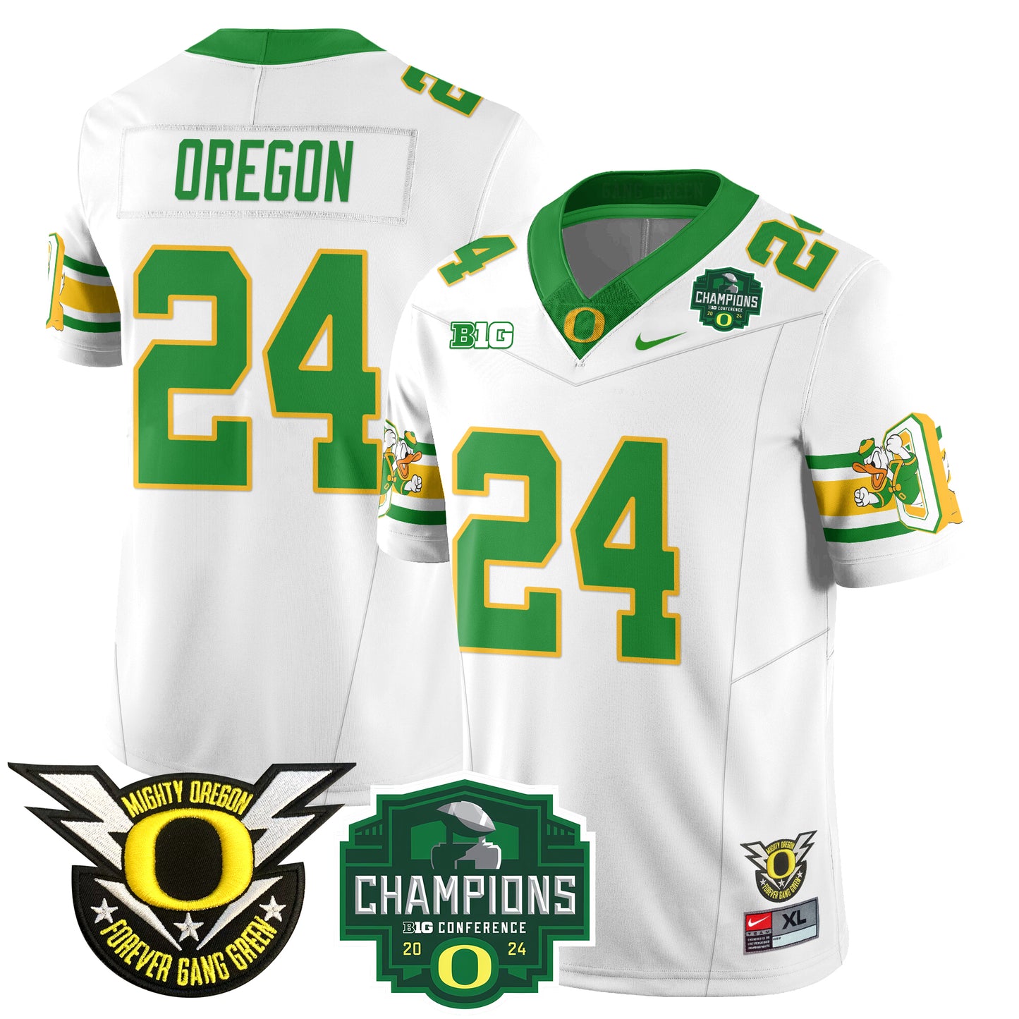 Oregon Ducks 2024 Big Ten Champions Jersey - All Stitched