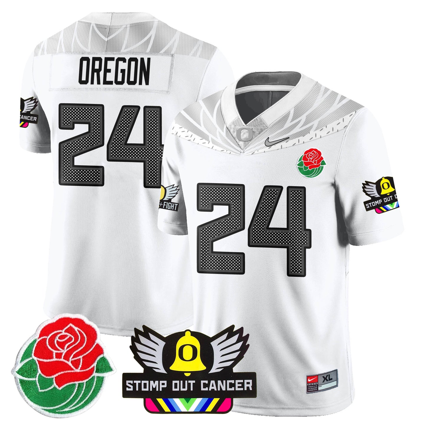 Oregon Alternate 2024 Rose Bowl Vapor Limited Jersey - All Stitched